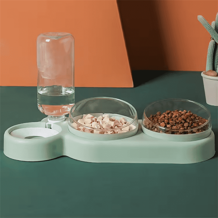 Custom Pet Bowl With Automatic Drinking Water Dispenser
